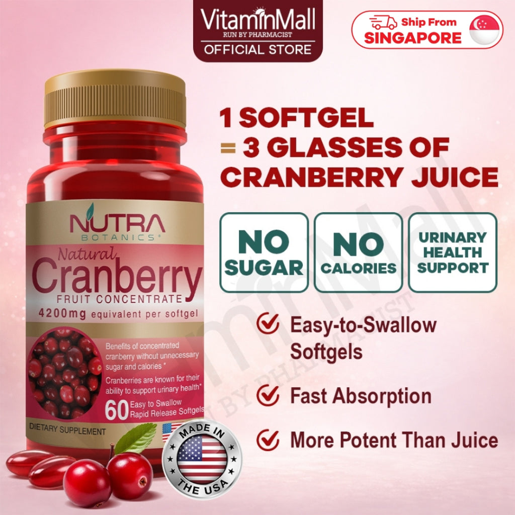 Nutra Botanics Cranberry Fruit Concentrate - 60 Softgel