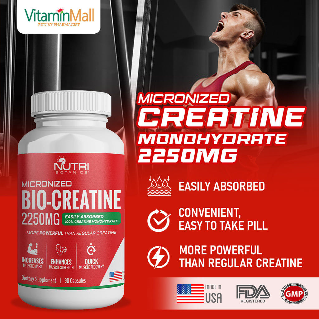 Nutri Botanics Bio Creatine Monohydrate - 2250mg