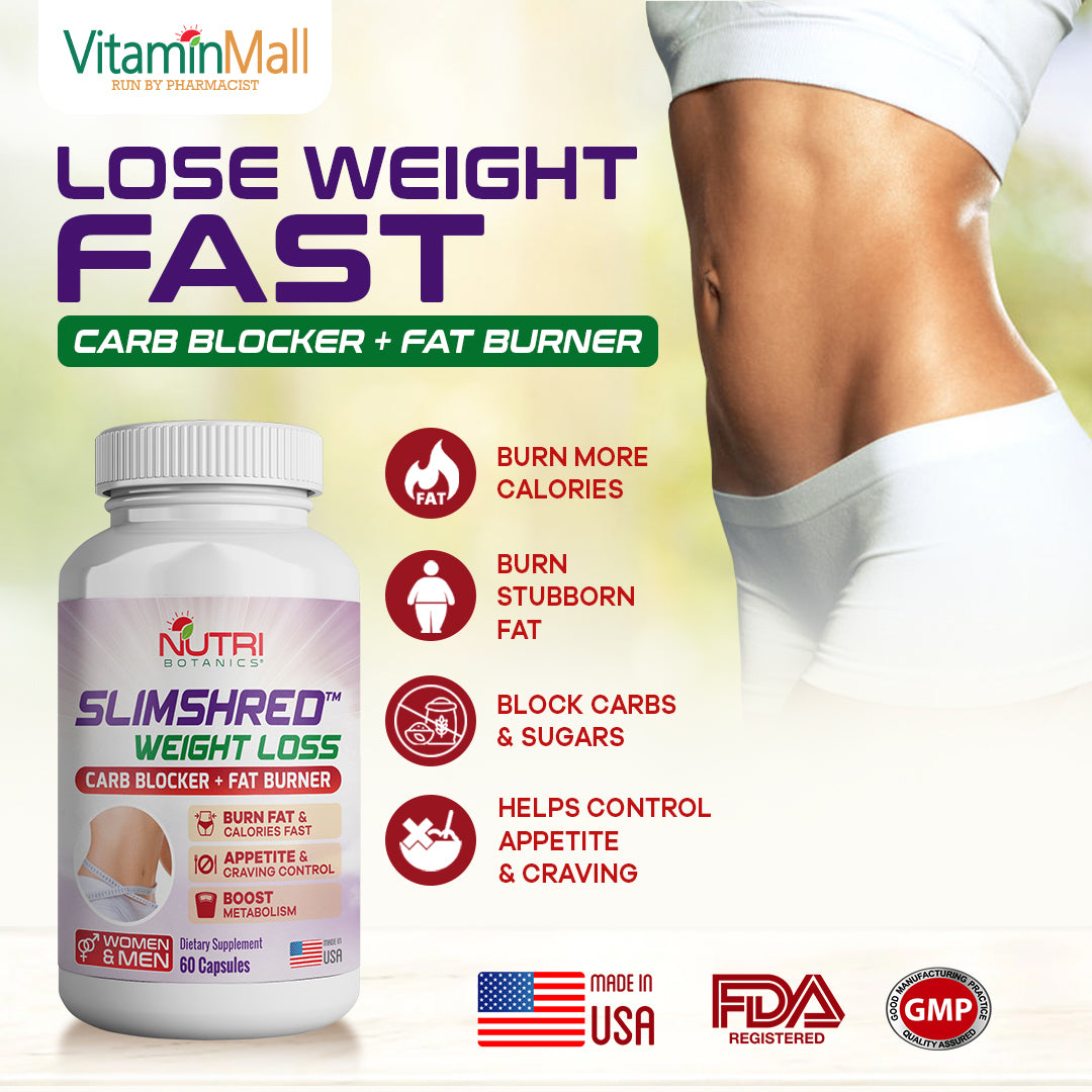 Nutri Botanics SlimShred Weight Loss Supplement – 60 Capsules