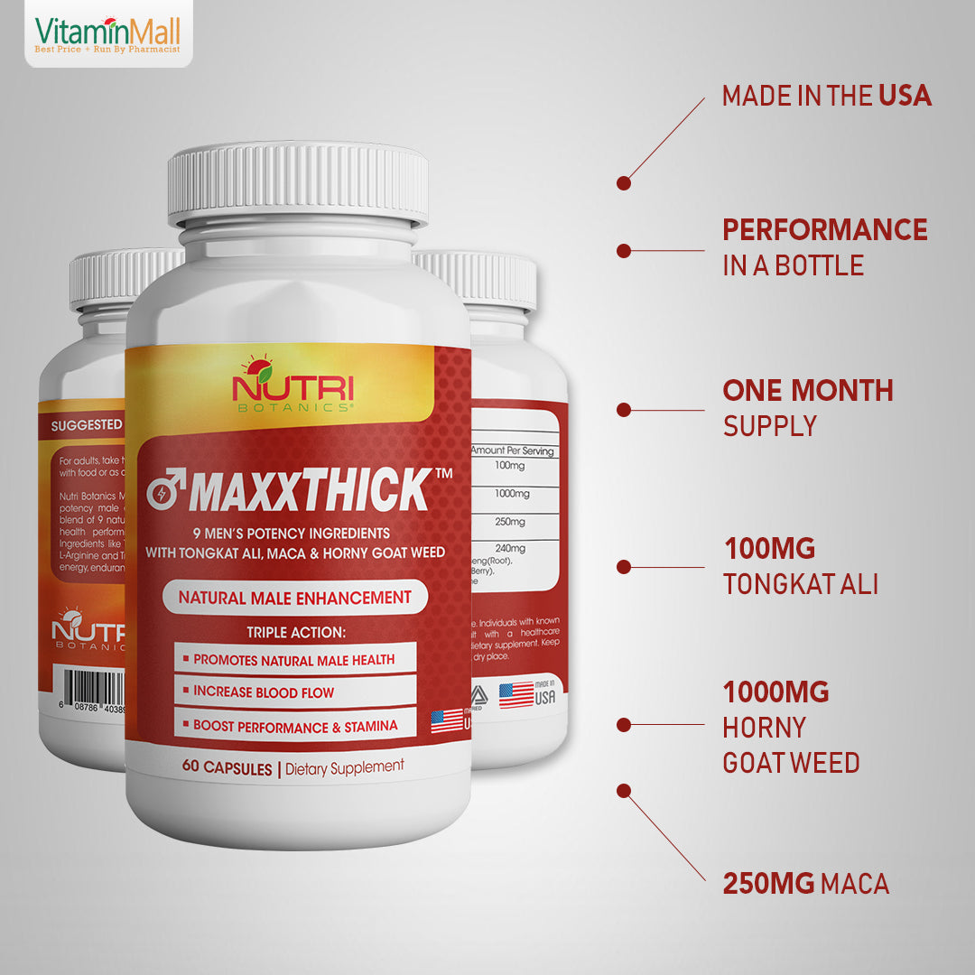 MAXXTHICK Male Enhancement Pill for Men - 60 Capsules