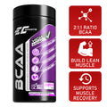 EC-Sports 100% BCAA 2:1:1 Branched Chain Amino Acid - 100 Capsules
