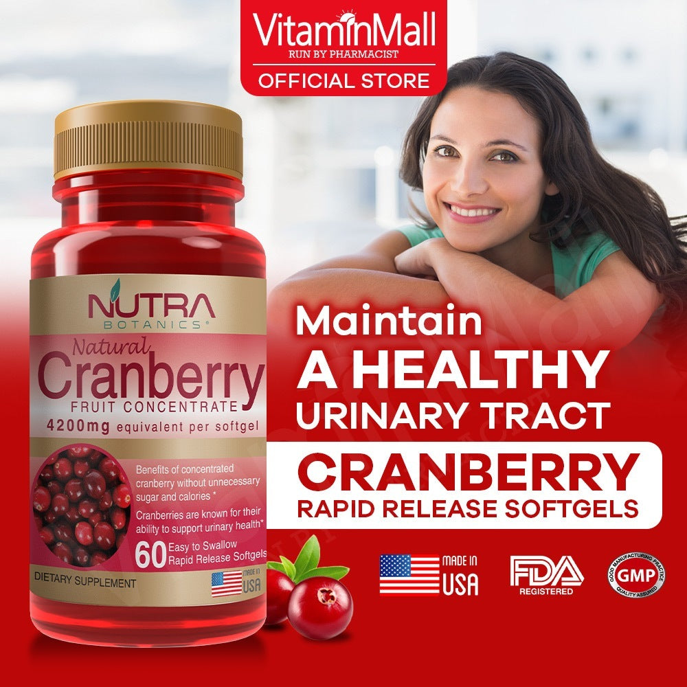 Nutra Botanics Cranberry Fruit Concentrate - 60 Softgel