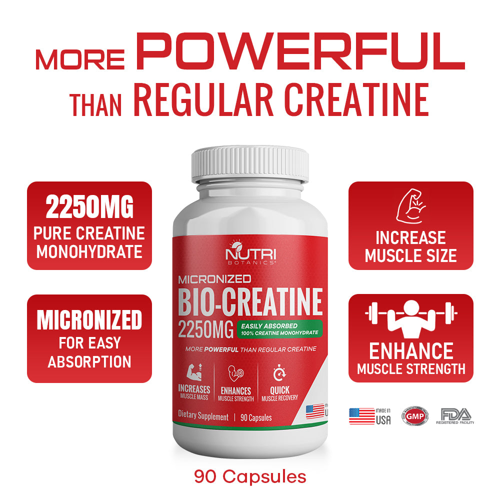 Nutri Botanics Bio Creatine Monohydrate - 2250mg