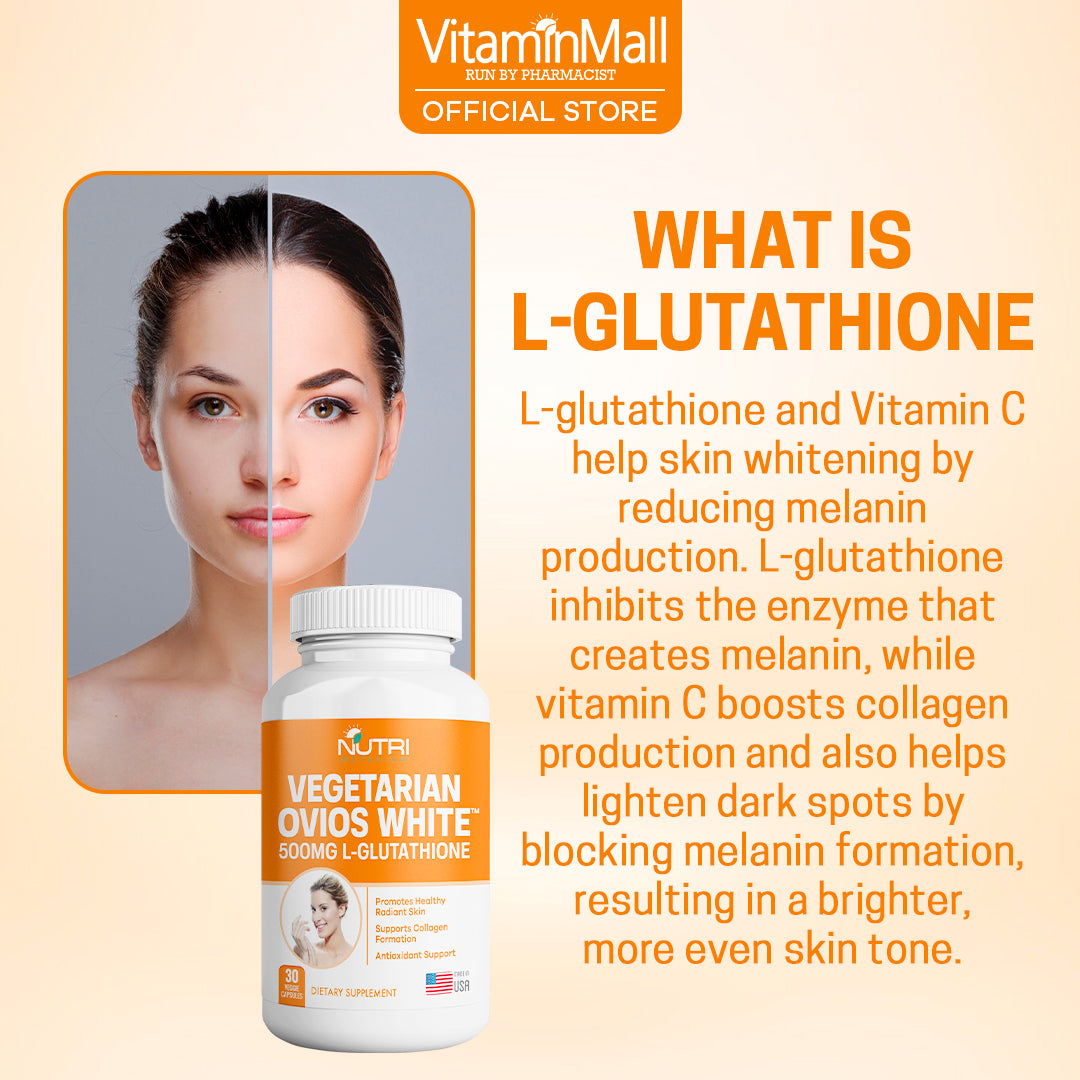 Vegetarian Ovios White L-Glutathione Whitening Supplement  - 30's