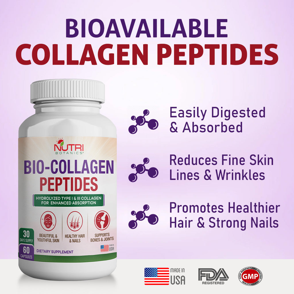 Nutri Botanics Bio Collagen Peptides – 60 Capsules
