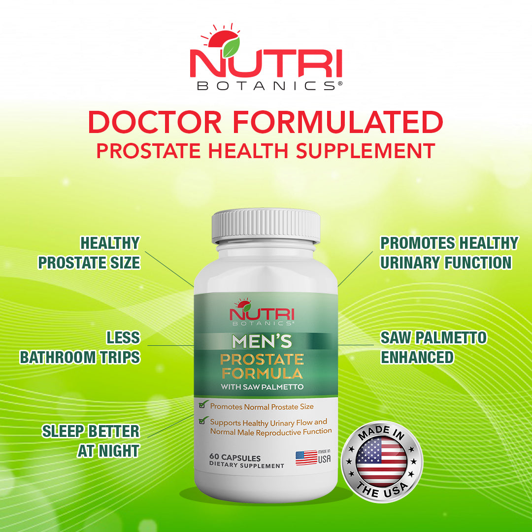 Nutri Botanics Men Prostate Formula with Saw Palmetto - 60 Capsules