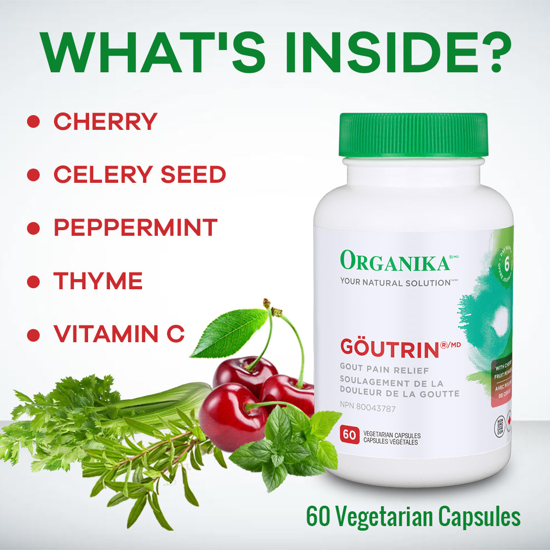 Organika Goutrin Gout Control Supplement – 60 Vegetarian Capsules