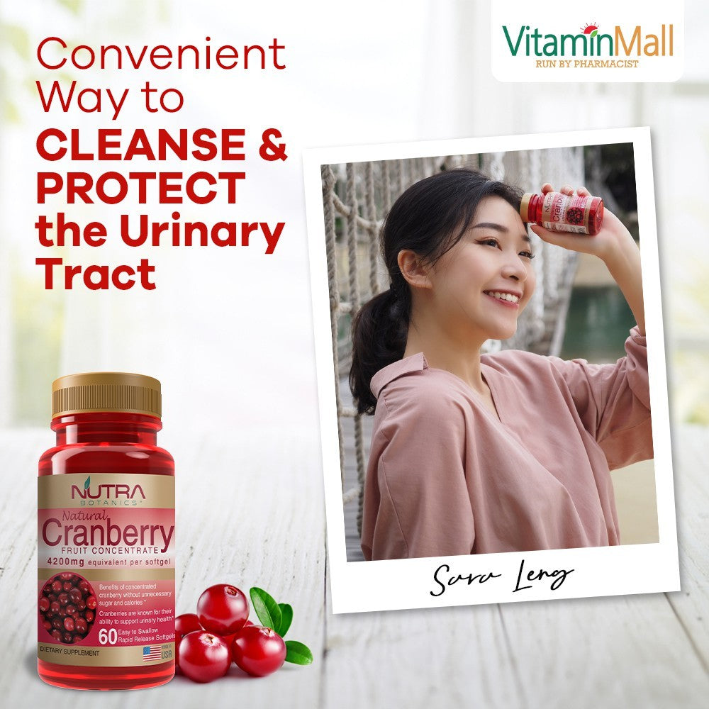 Nutra Botanics Cranberry Fruit Concentrate - 60 Softgel