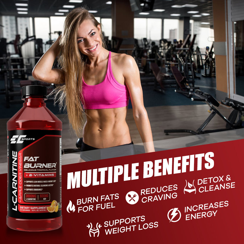EC Sports Liquid L Carnitine + Apple Cider Vinegar - 473ml