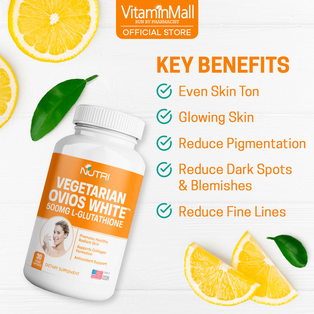 Vegetarian Ovios White L-Glutathione Whitening Supplement  - 30's