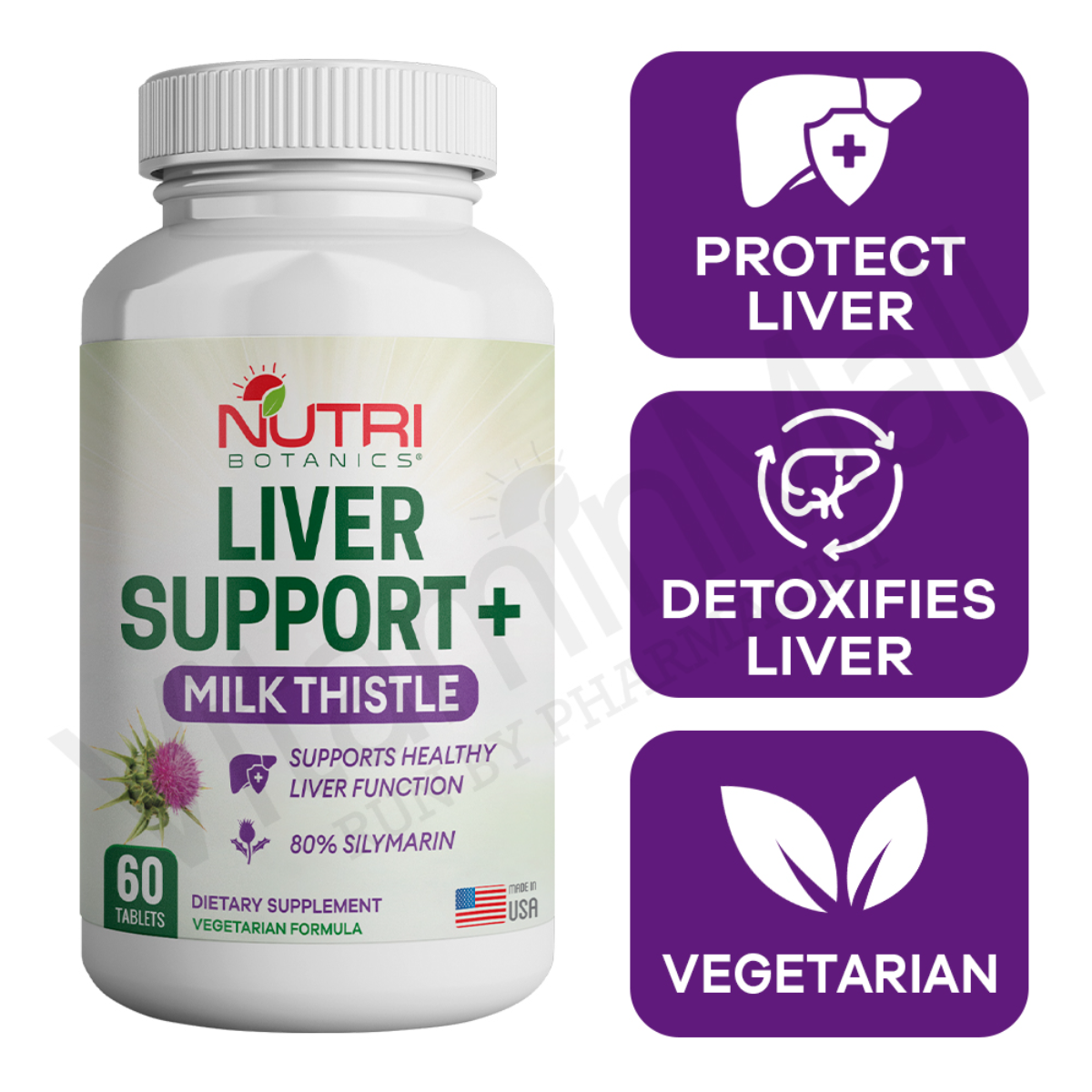 Nutri Botanics Liver Support with Milk Thistle & Silymarin Extract