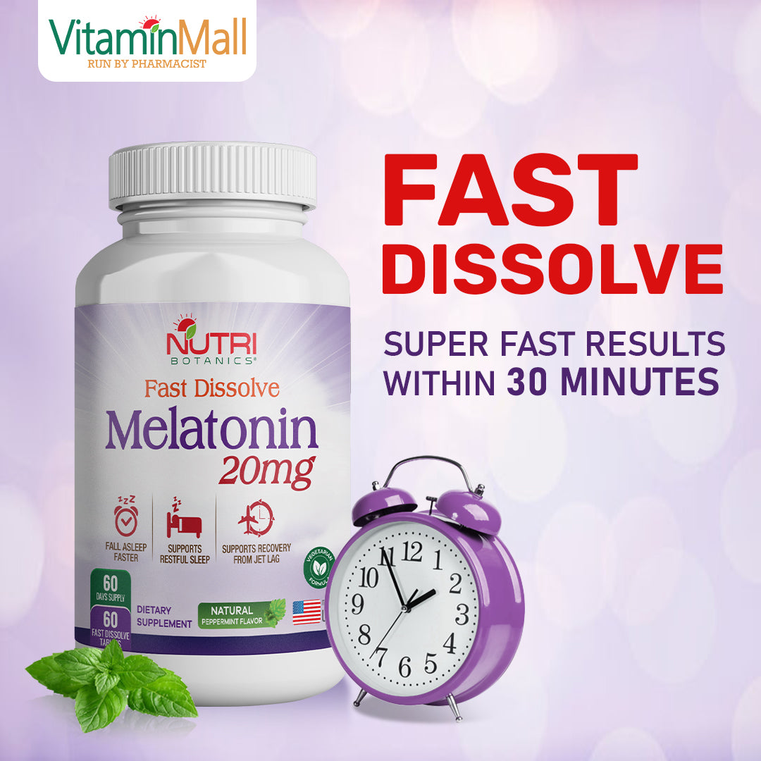 Nutri Botanics Fast Dissolve Melatonin - 20mg