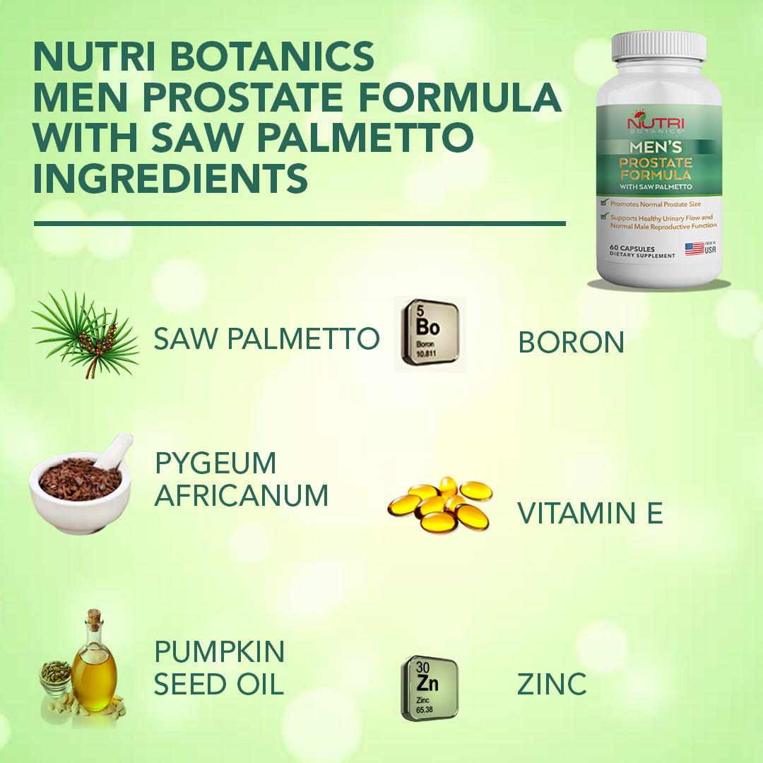 Nutri Botanics Men Prostate Formula with Saw Palmetto - 60 Capsules