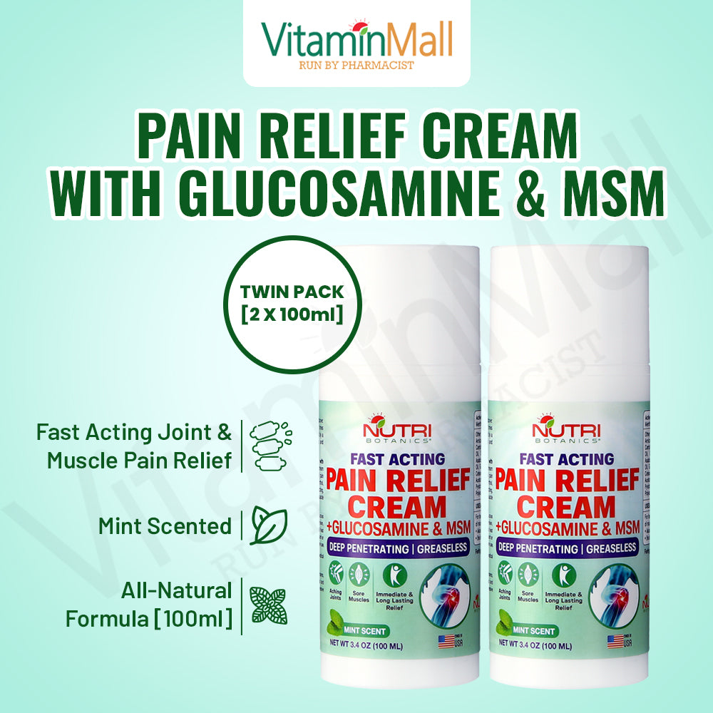 Nutri Botanics Pain Relief Cream with Glucosamine & MSM – 100ml