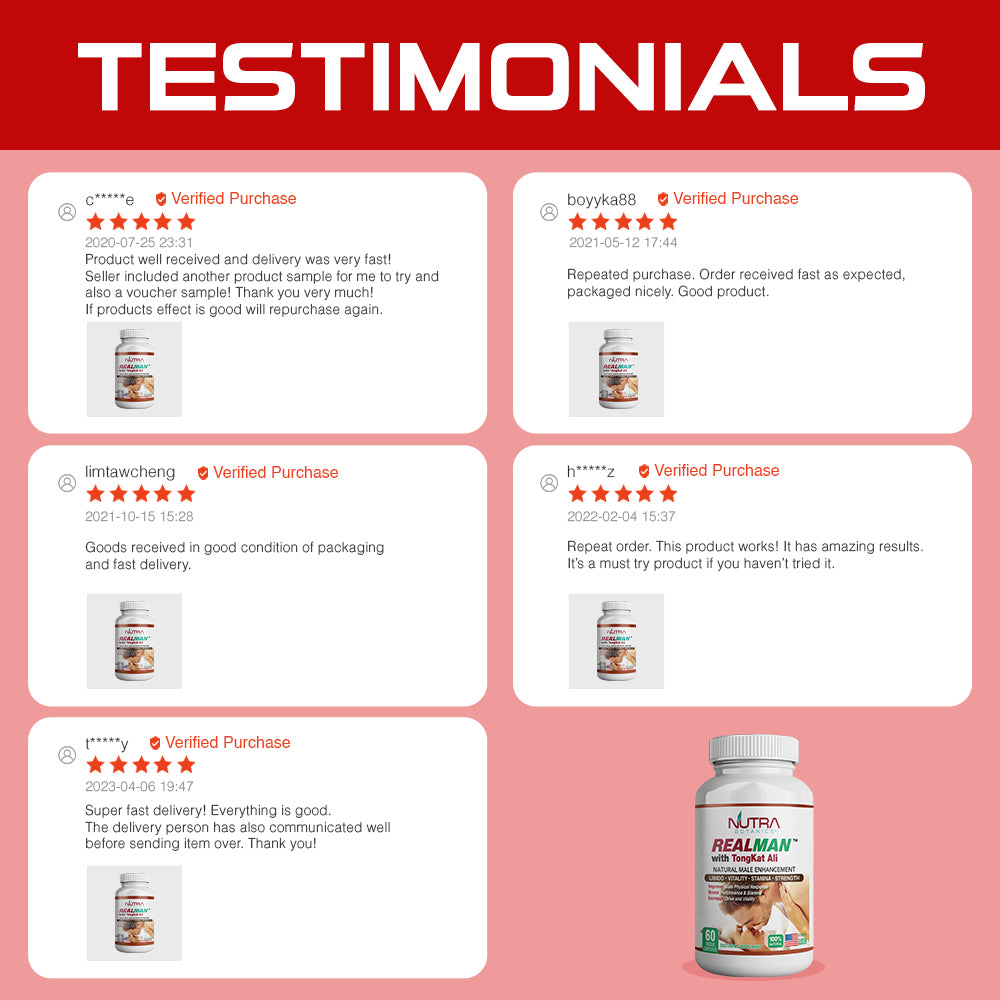 Nutra Botanics Realman with TongKat Ali - 60 Capsules