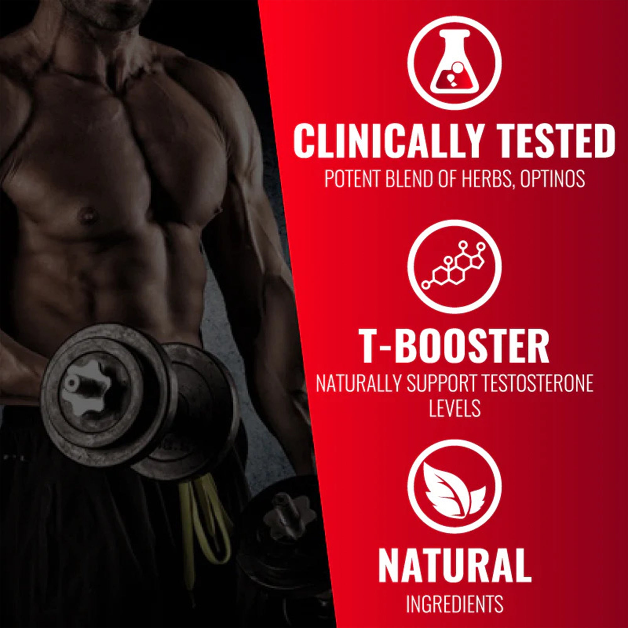 EC Sports Testosterone Booster Supplement for Men - 60's
