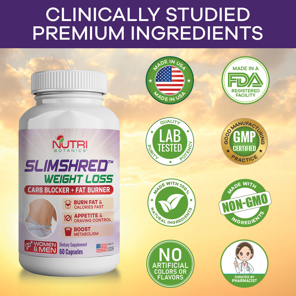 Nutri Botanics SlimShred Weight Loss Supplement – 60 Capsules