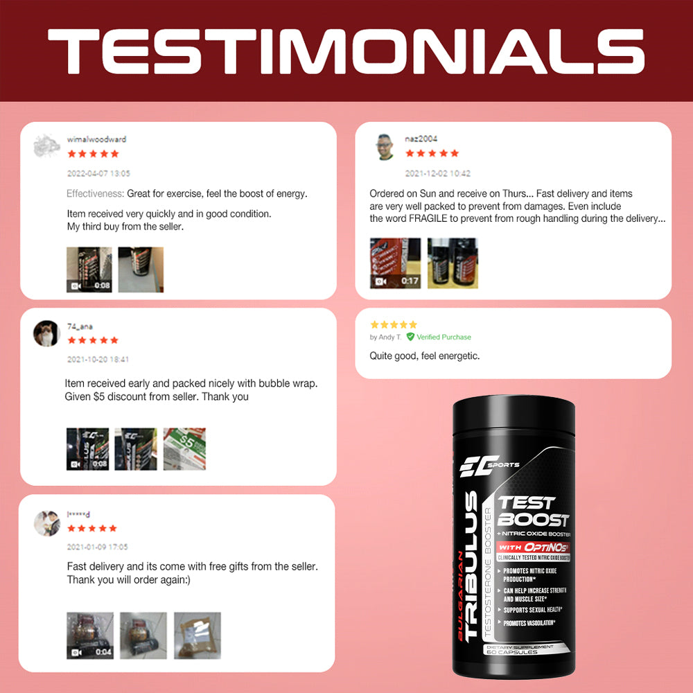 EC Sports Testosterone Booster Supplement for Men - 60's