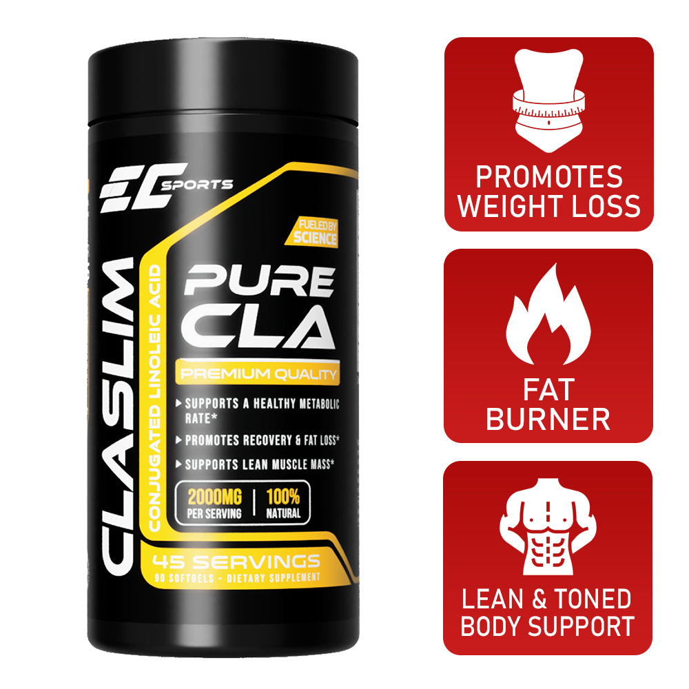 EC Sports CLASLIM - CLA Weight Loss Fat Burner Supplement - 90 Softgels