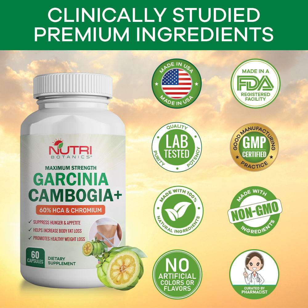 Nutri Botanics Maximum Strength Garcinia Cambogia +  - 60 Capsules