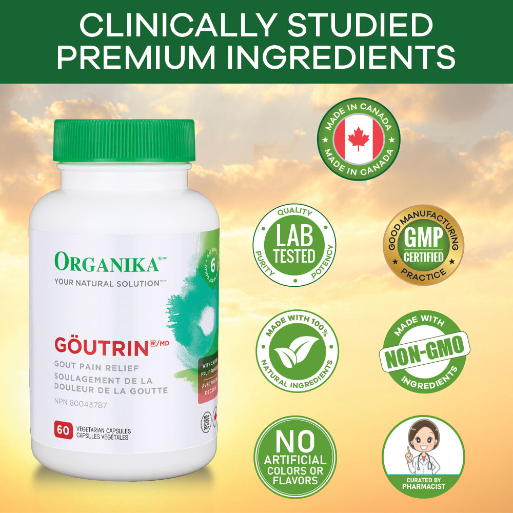 Organika Goutrin Gout Control Supplement – 60 Vegetarian Capsules