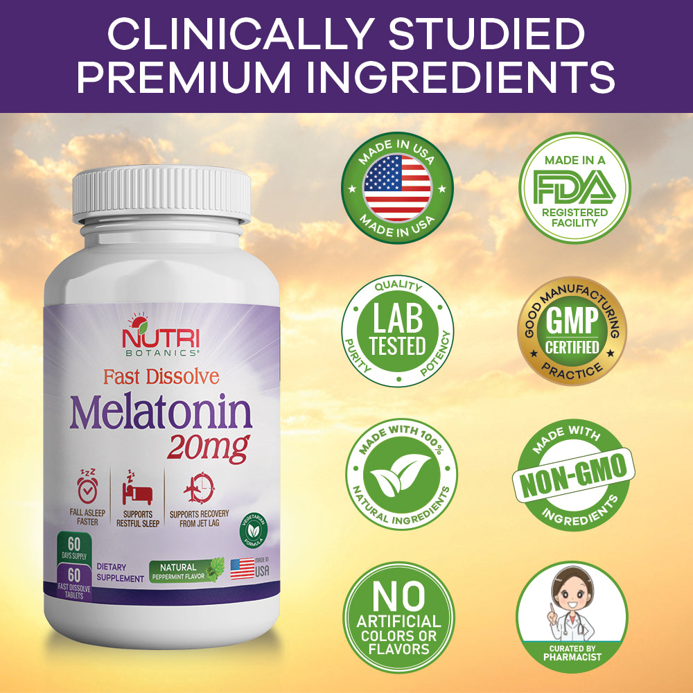 Nutri Botanics Fast Dissolve Melatonin - 20mg