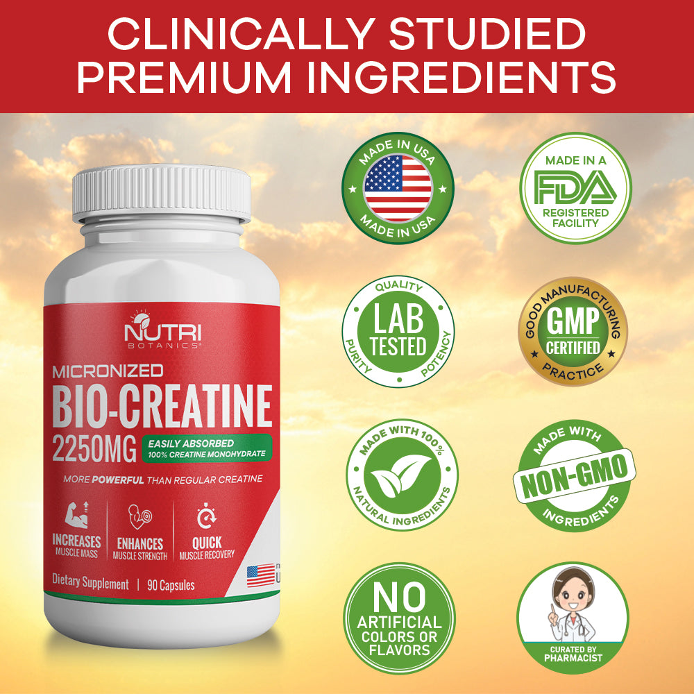 Nutri Botanics Bio Creatine Monohydrate - 2250mg