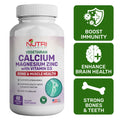 Nutri Botanics Calcium Magnesium Zinc with Vitamin D3 Supplement – 60 Vegetarian Tablets