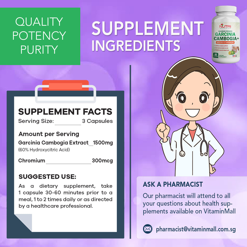 Nutri Botanics Maximum Strength Garcinia Cambogia +  - 60 Capsules