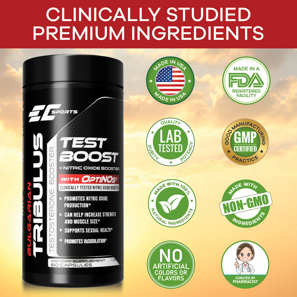EC Sports Testosterone Booster Supplement for Men - 60's
