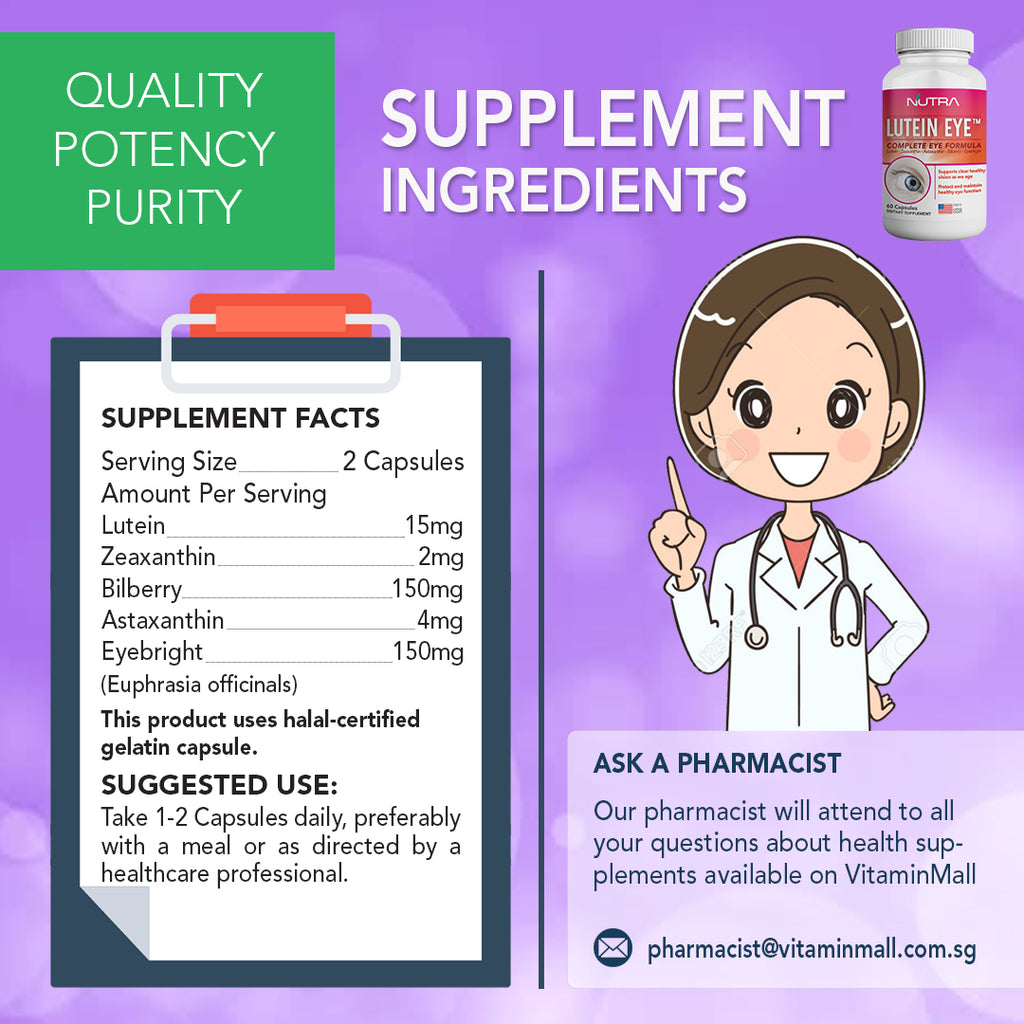 Nutra Botanics Lutein Eye - 60 Capsules