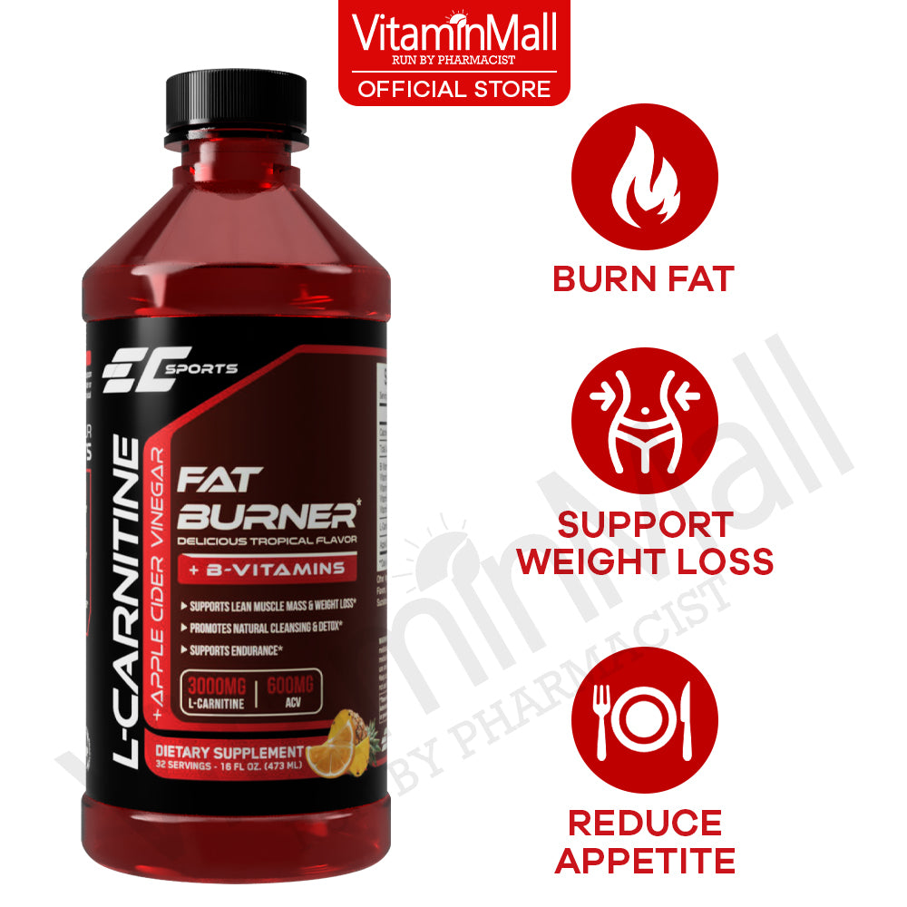 EC Sports Liquid L Carnitine + Apple Cider Vinegar - 473ml