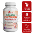 Nutri Botanics Triple Action Joint Collagen with Type II Collagen, Turmeric Curcumin & Hyaluronic Acid – 60 Capsules