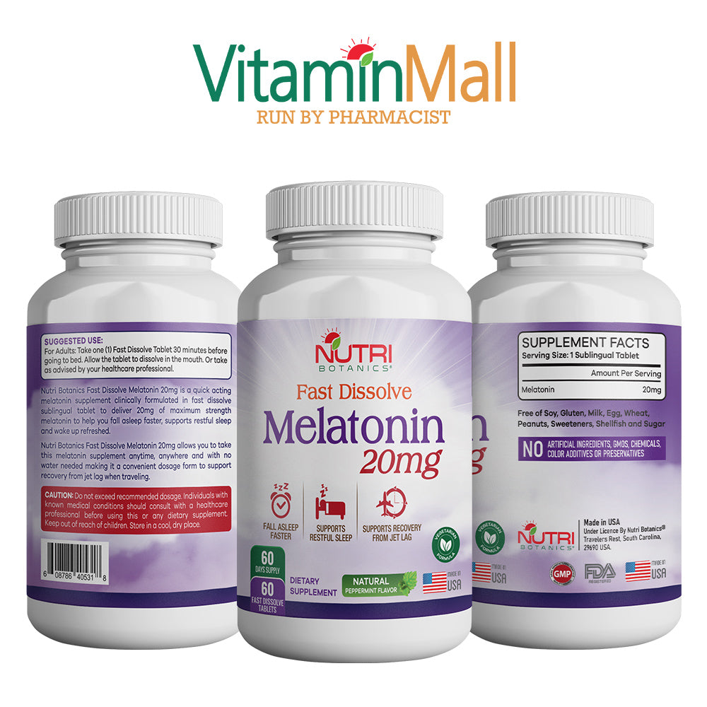 Nutri Botanics Fast Dissolve Melatonin - 20mg