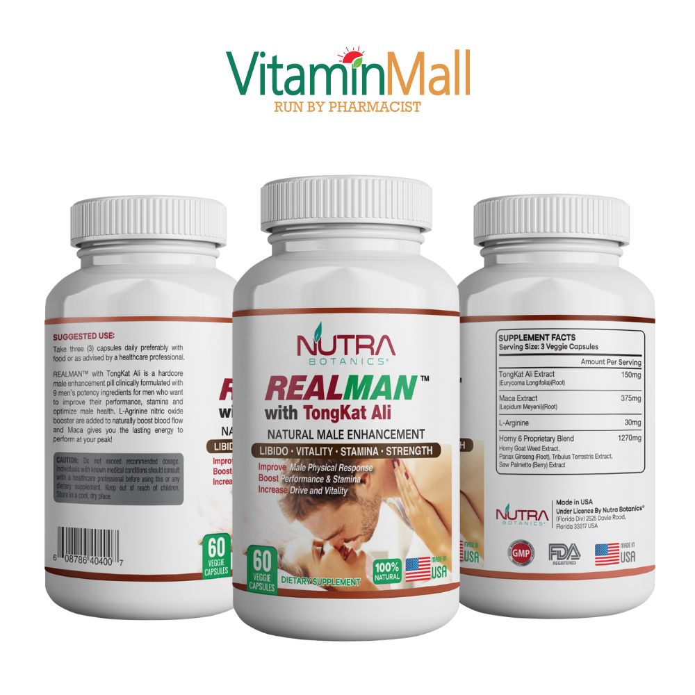 Nutra Botanics Realman with TongKat Ali - 60 Capsules