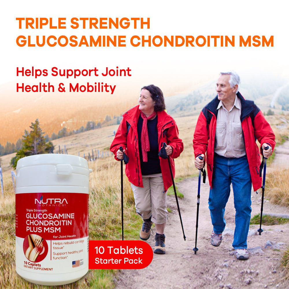 Nutra Botanics Triple Strength Glucosamine Chondroitin MSM – 10 Tablets