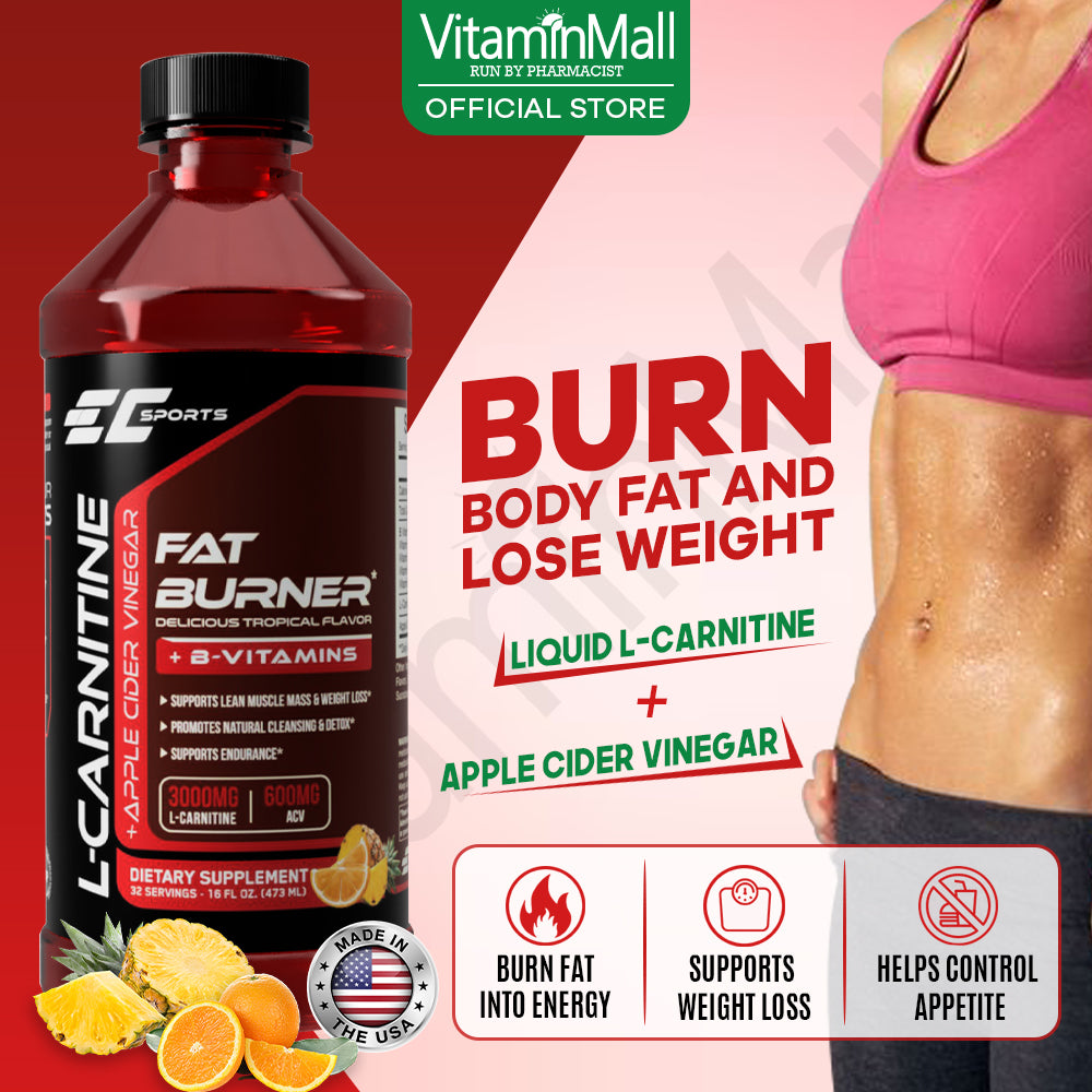 EC Sports Liquid L Carnitine + Apple Cider Vinegar - 473ml