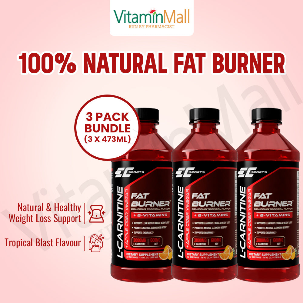 EC Sports Liquid L Carnitine + Apple Cider Vinegar - 473ml