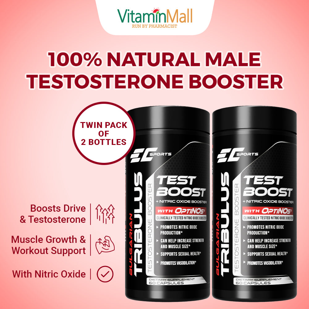EC Sports Testosterone Booster Supplement for Men - 60's