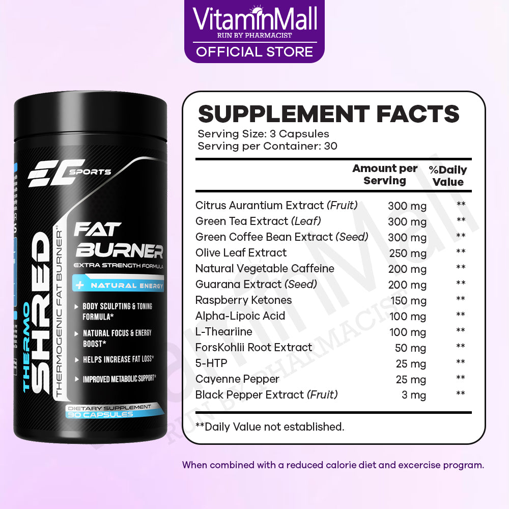 EC Sports ThermoShred Thermogenic Fat Burner - 90 Capsules