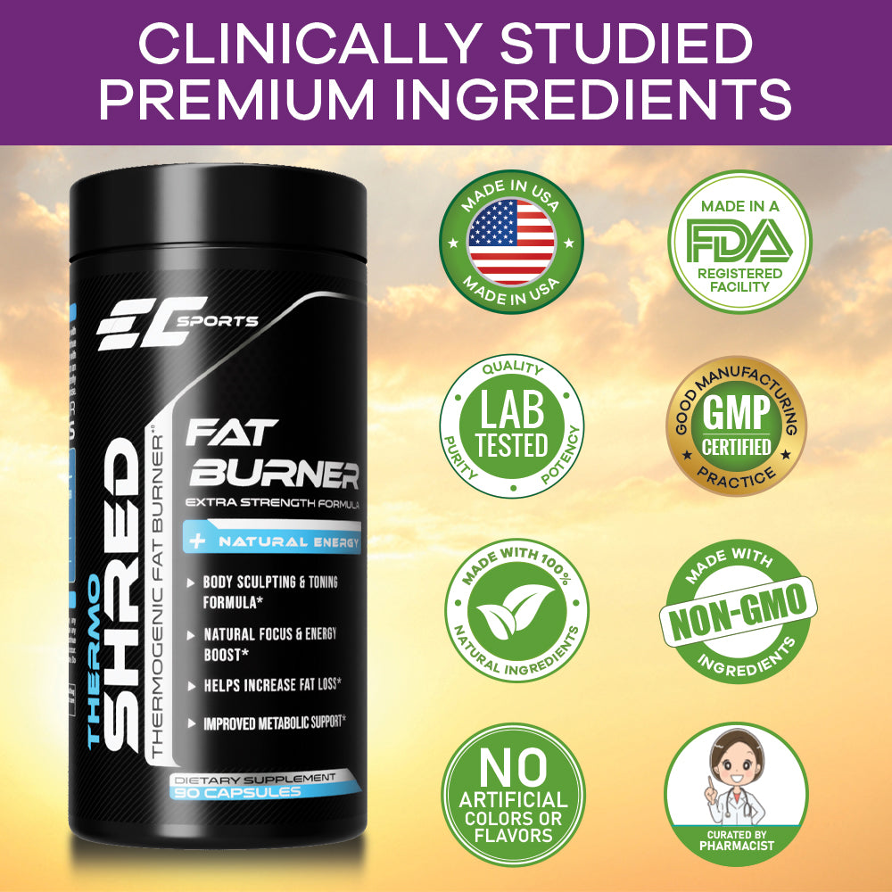 EC Sports ThermoShred Thermogenic Fat Burner - 90 Capsules