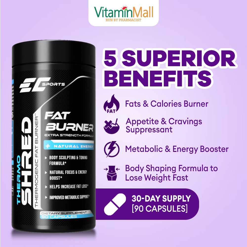 EC Sports ThermoShred Thermogenic Fat Burner - 90 Capsules