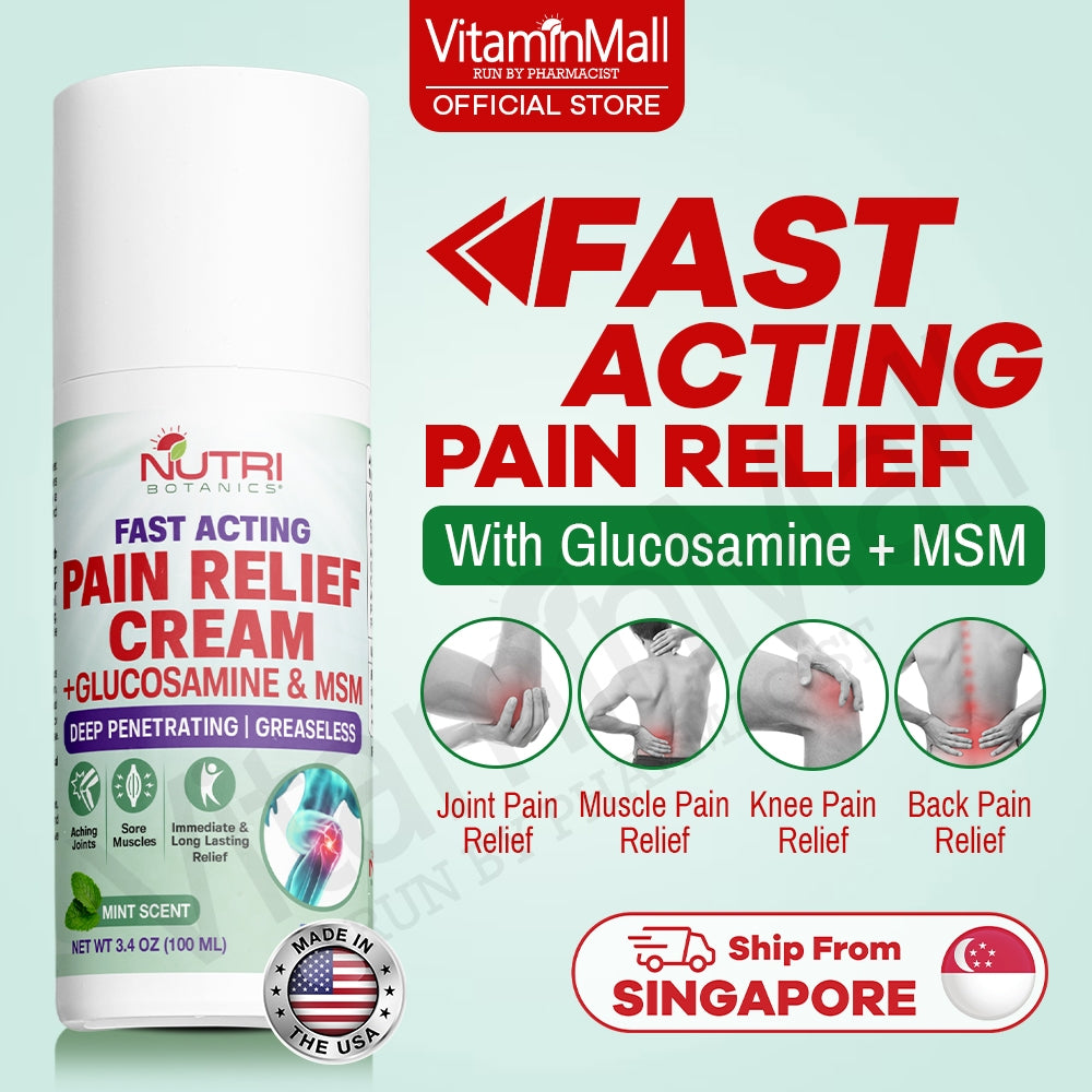 Nutri Botanics Pain Relief Cream with Glucosamine & MSM – 100ml