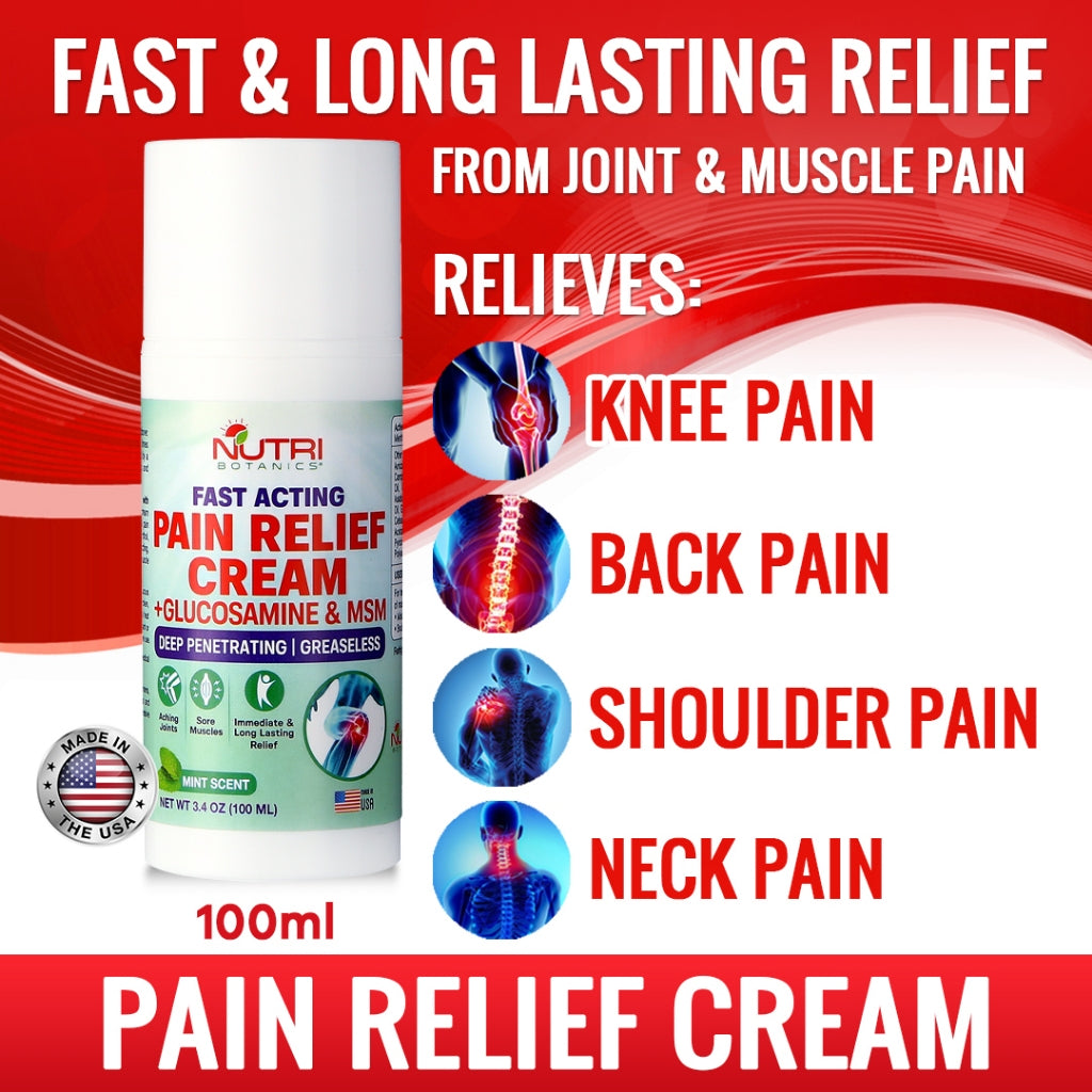 Nutri Botanics Pain Relief Cream with Glucosamine & MSM – 100ml