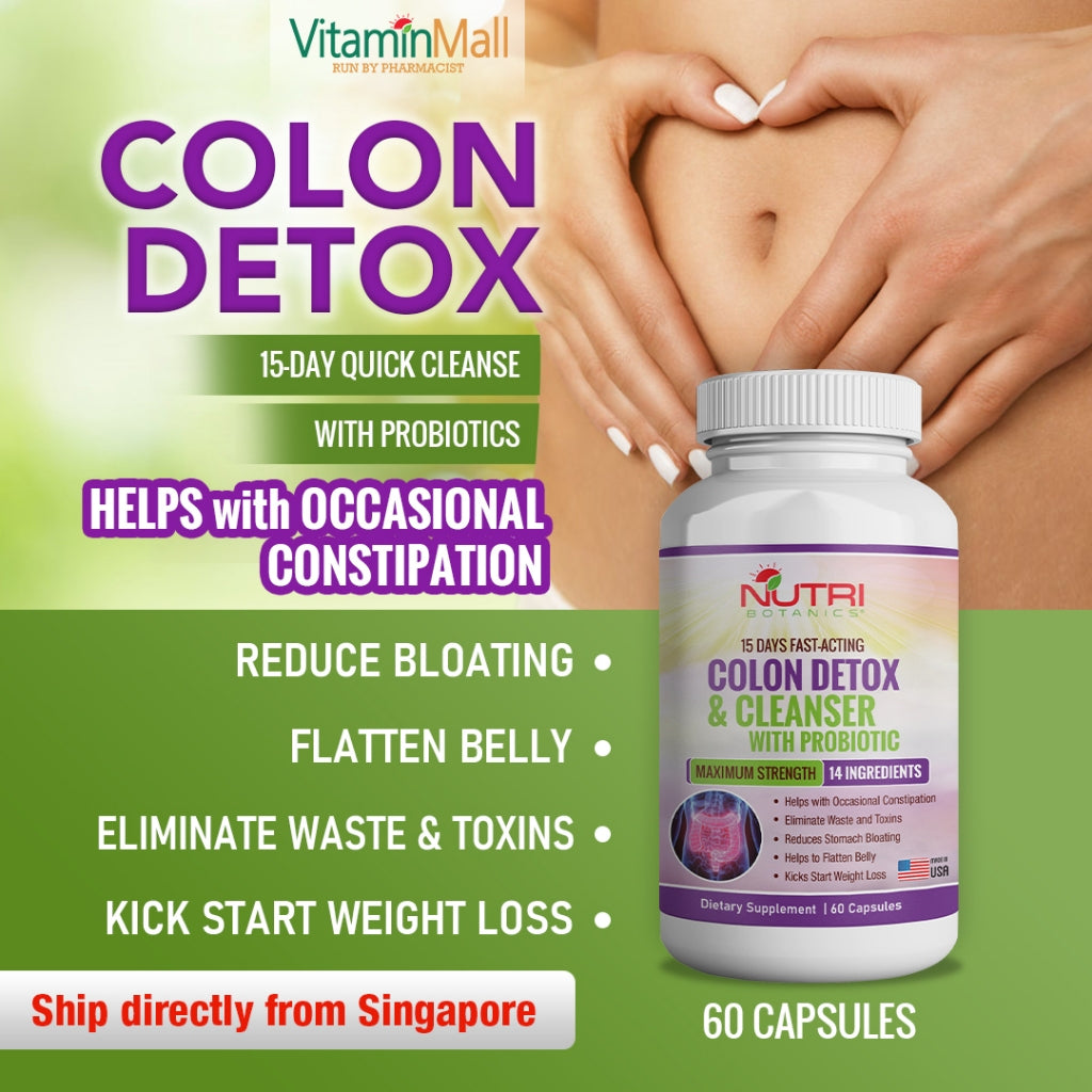 Nutri Botanics Colon Detox & Cleanser with Probiotics for Weight Loss – 60 Detox Capsules