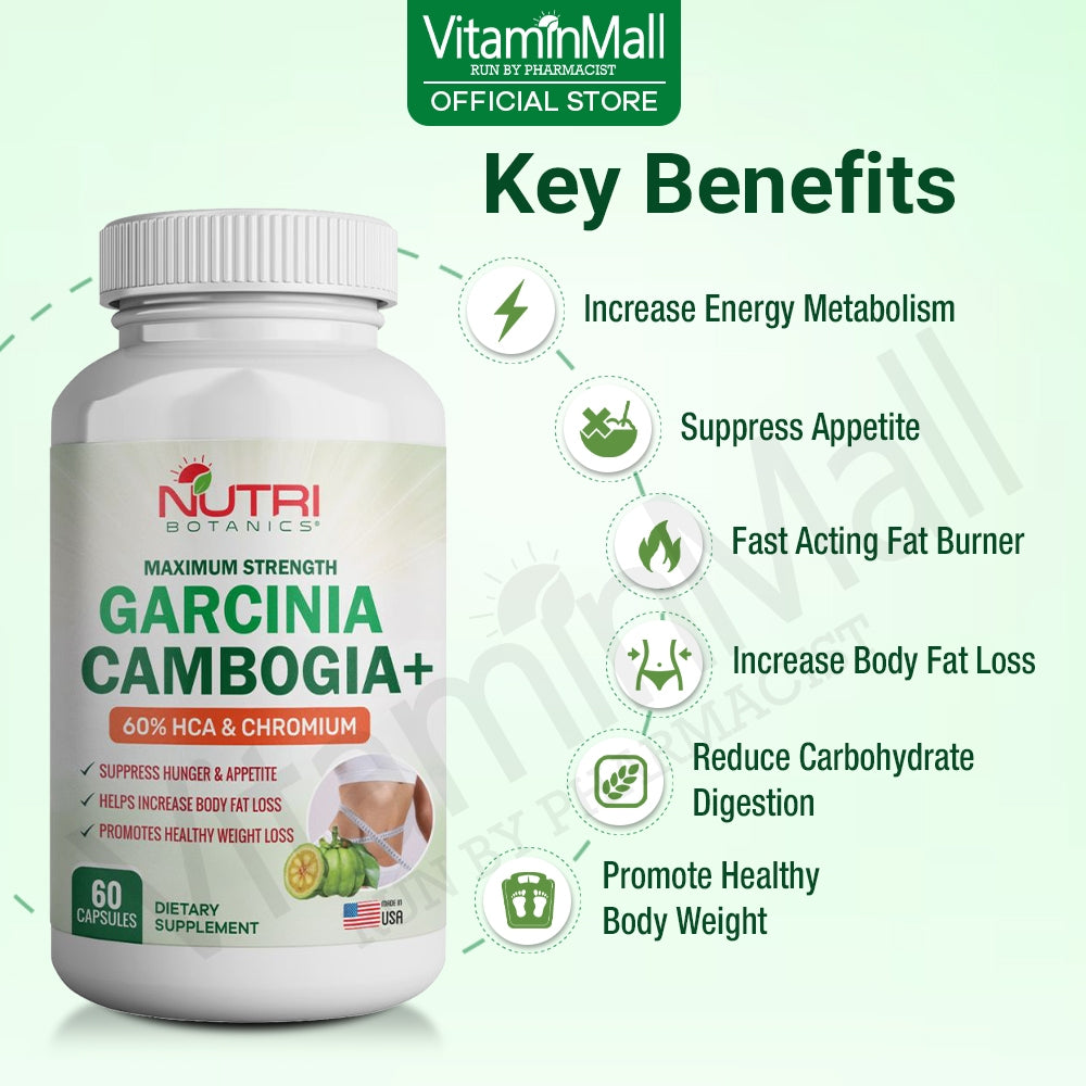 Nutri Botanics Maximum Strength Garcinia Cambogia +  - 60 Capsules