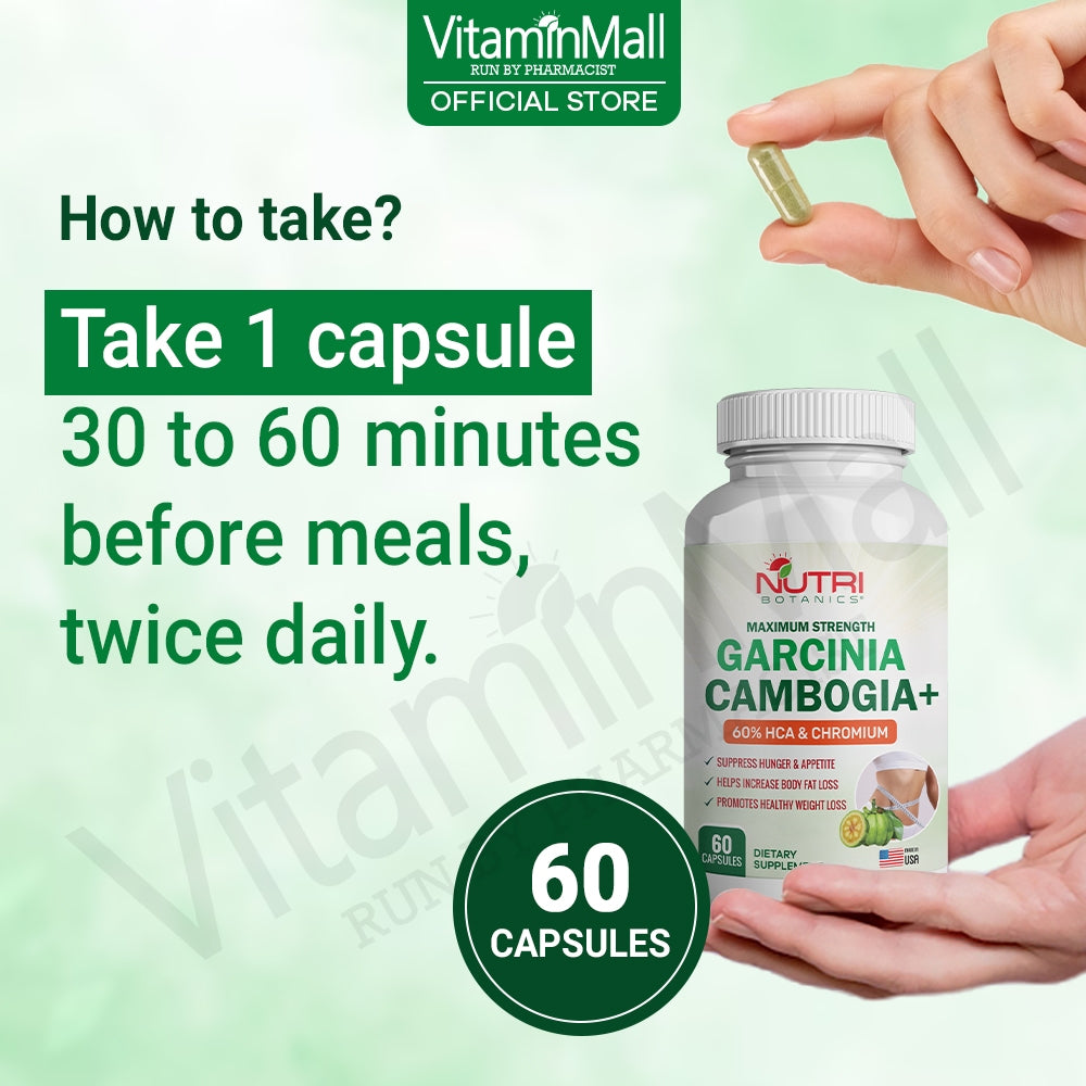 Nutri Botanics Maximum Strength Garcinia Cambogia +  - 60 Capsules