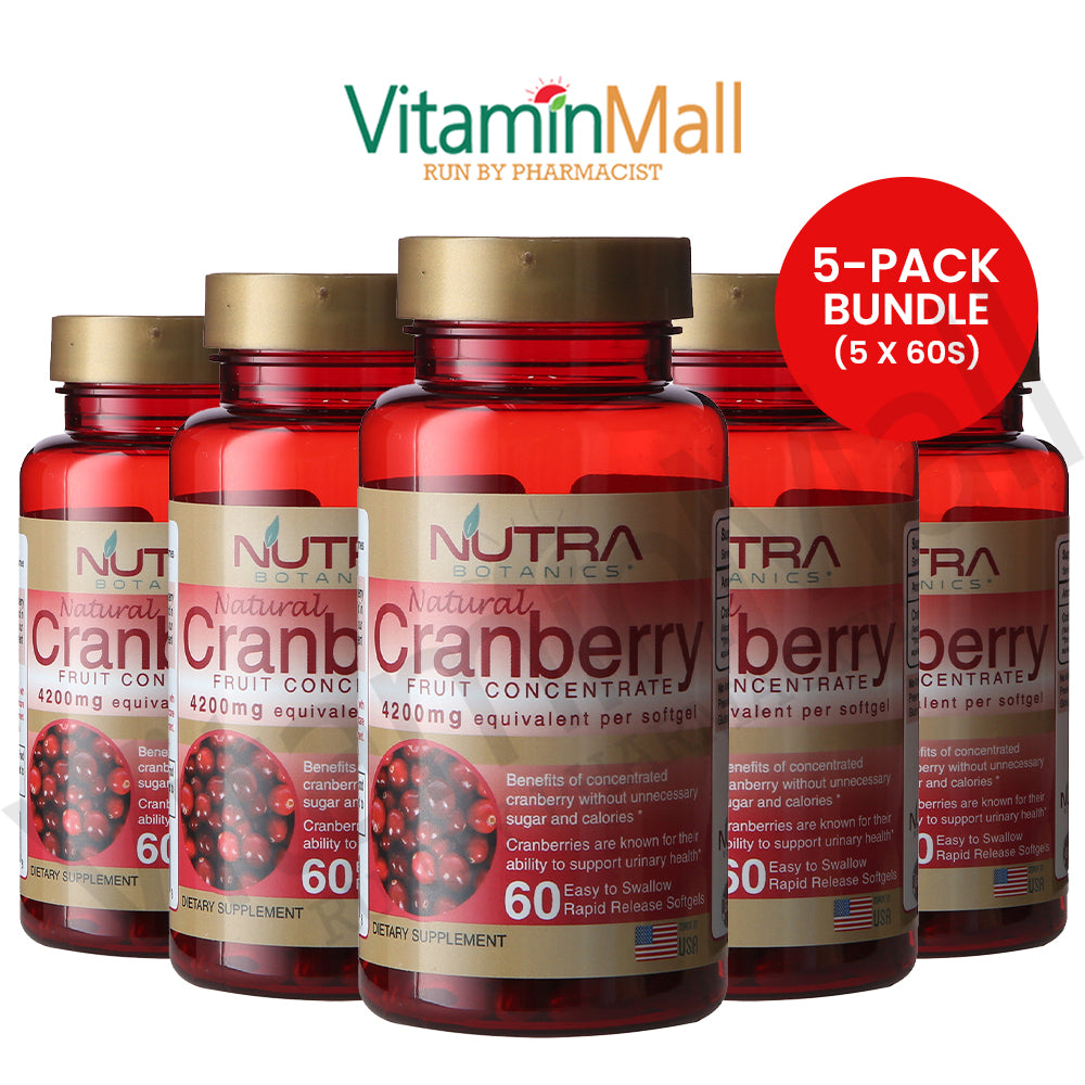 Nutra Botanics Cranberry Fruit Concentrate - 60 Softgel