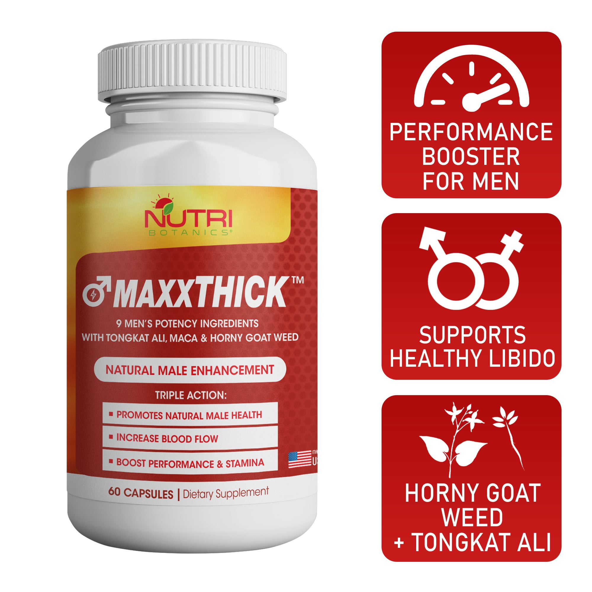 MAXXTHICK Male Enhancement Pill for Men - 60 Capsules