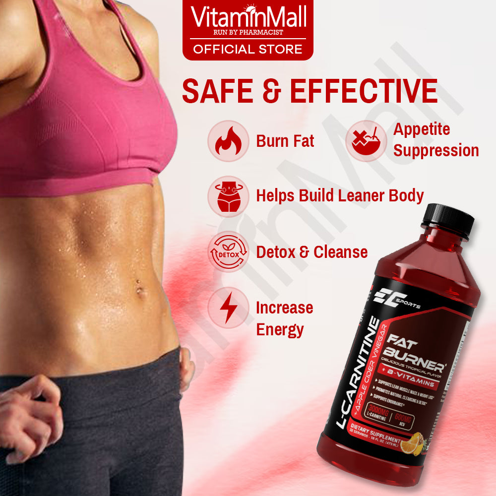 EC Sports Liquid L Carnitine + Apple Cider Vinegar - 473ml